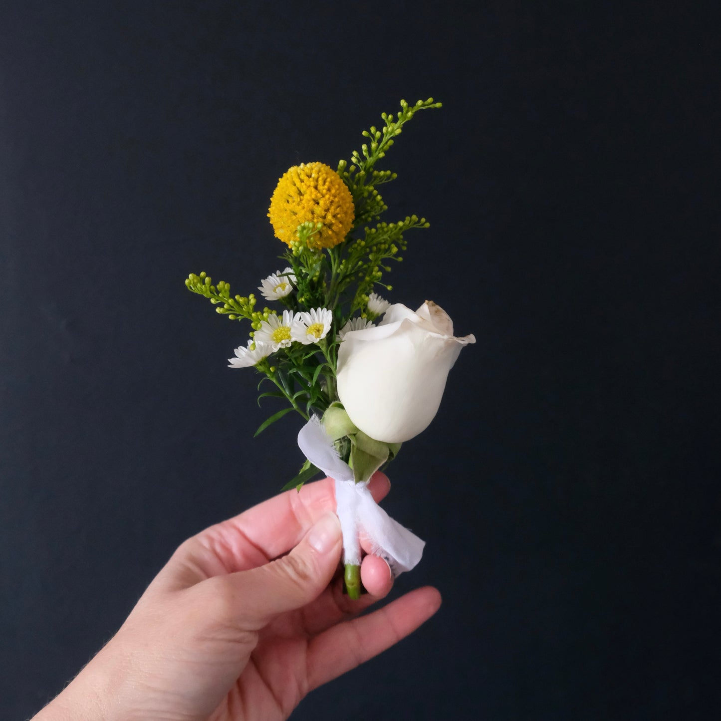 Sunshine Yellow Boutonniere
