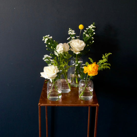 Sunshine Yellow Collection of Bud Vases