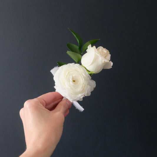 Classic White Boutonniere