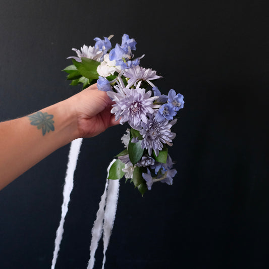 Blue & White Flower Crown