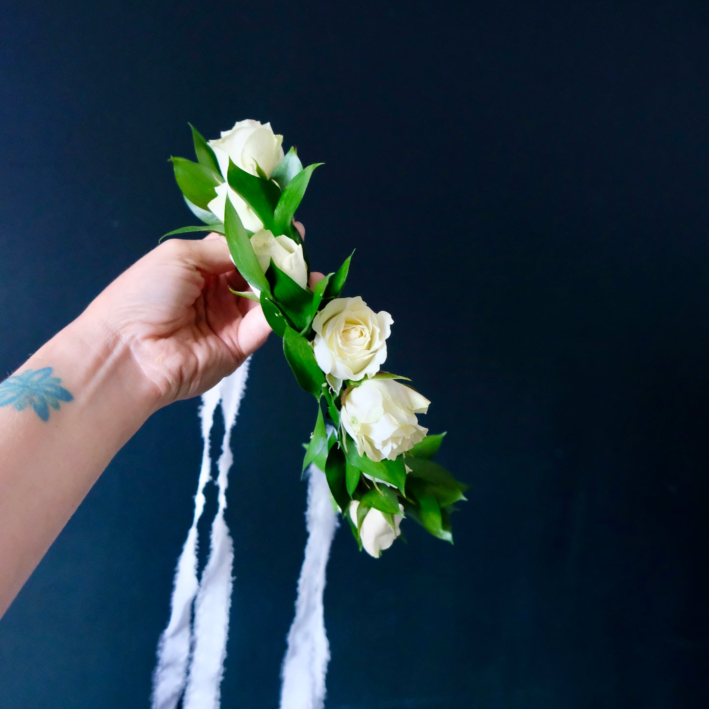 Classic White Flower Crown