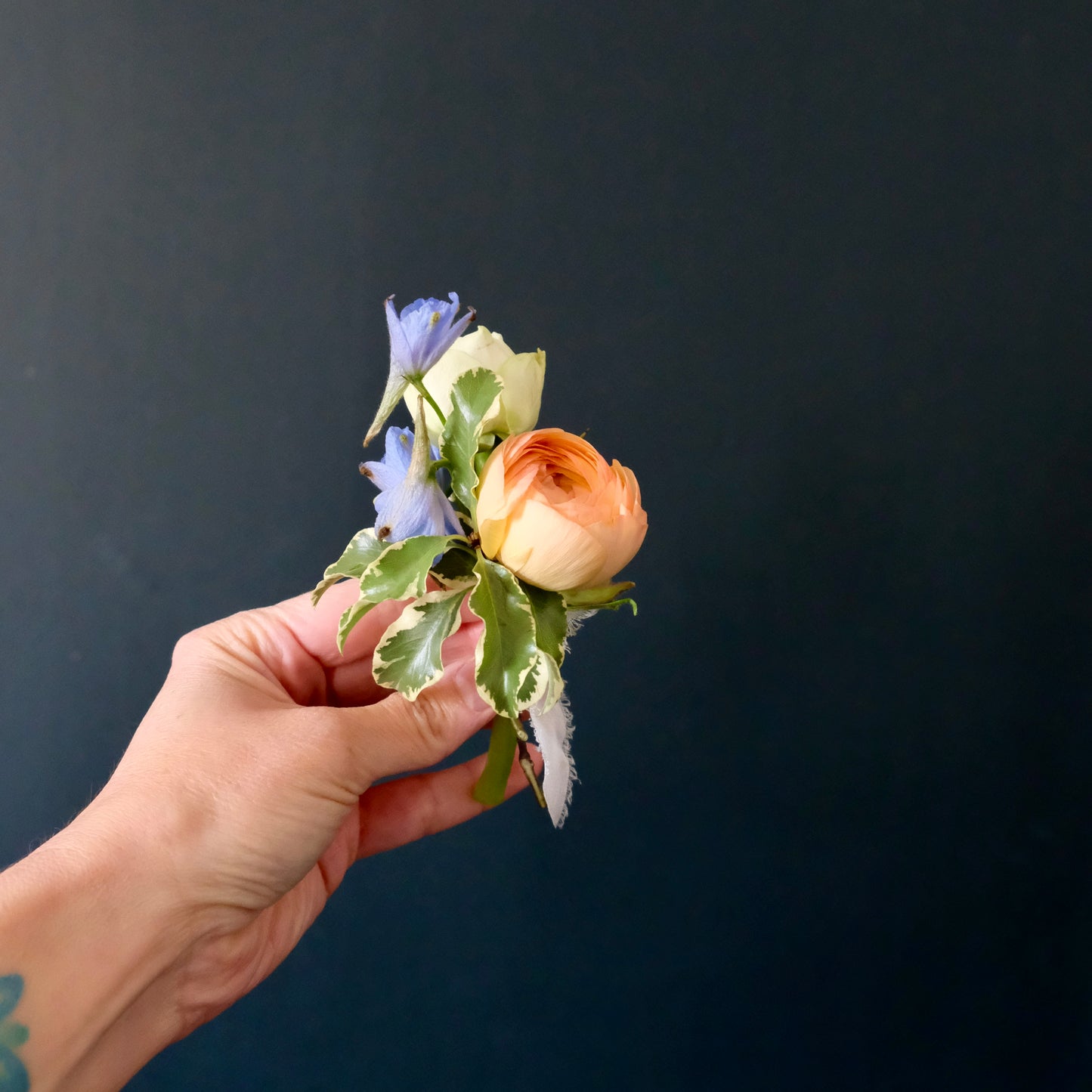 Pastel Boutonniere