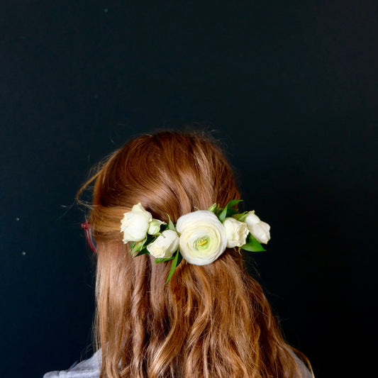 Classic White Hair Barrette