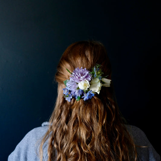 Blue & White Hair Barrette