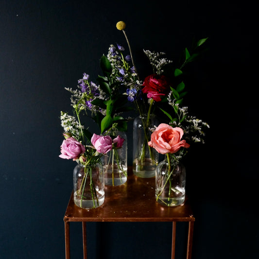 Meadow Collection of 4 Bud Vases