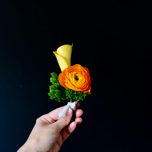 Bright Modern Boutonniere