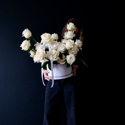Luxe White Rose Box