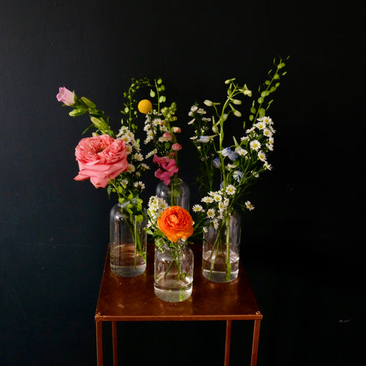 Bright Meadow Collection of Bud Vases